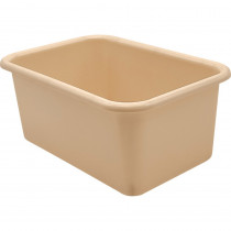 Small Plastic Storage Bin, Light Brown - TCR20982 | Teacher Created Resources | Storage Containers