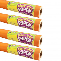 Better Than Paper Bulletin Board Roll, 4' x 12', Orange, Pack of 4 - TCR32348 | Teacher Created Resources | Bulletin Board & Kraft Rolls