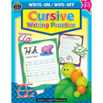 Cursive Writing Practice Write-On Wipe-Off Book, Grade 2-3 - TCR3291 | Teacher Created Resources | Handwriting Skills