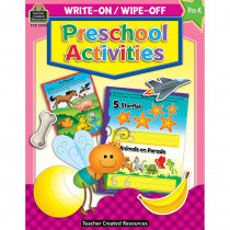 Preschool Activities Write-On Wipe-Off Book, Grade PK-K - TCR3294 | Teacher Created Resources | Skill Builders