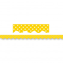 TCR4668 - Yellow Mini Polka Dots Border Trim in Border/trimmer