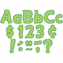 TCR5345 - Lime Polka Dots Funtastic Font 4In Letters Combo Pack in Letters