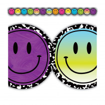 Brights 4Ever Smiley Faces Die-Cut Border Trim, 35 Feet - TCR6929 | Teacher Created Resources | Border/Trimmer