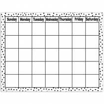 Black Painted Dots on White Calendar Chart, 17 x 22" - TCR7080 | Teacher Created Resources | Calendars"