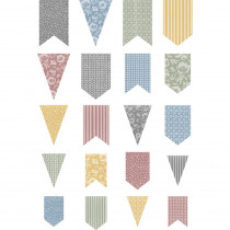 Classroom Cottage Pennants Accents - Assorted Sizes, Pack of 60 - TCR7197 | Teacher Created Resources | Accents