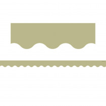 Olive Green Scalloped Border Trim, 35 Feet - TCR7216 | Teacher Created Resources | Border/Trimmer
