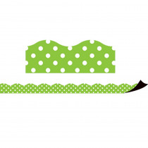 TCR77123 - Magnetic Borders Lime Polka Dots in Border/trimmer