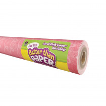 Fun Size Better Than Paper Bulletin Board Roll, 18" x 12', Coral Pink Loop-De-Loop - TCR77401 | Teacher Created Resources | Bulletin Board & Kraft Rolls
