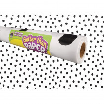 Black Painted Dots on White Better Than Paper Bulletin Board Roll - TCR77460 | Teacher Created Resources | Deco: Bulletin Board Rolls, Better Than Paper