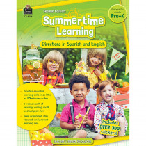 Summertime Learning: English and Spanish Directions, PreK Second Edition (Prep) - TCR8006 | Teacher Created Resources | Skill Builders