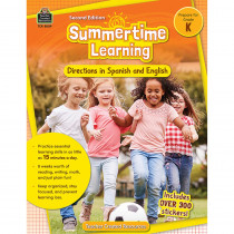 Summertime Learning: English and Spanish Directions, Grade K Second Edition (Prep) - TCR8009 | Teacher Created Resources | Skill Builders