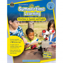 Summertime Learning: English and Spanish Directions, Grade 6 Second Edition (Prep) - TCR8122 | Teacher Created Resources | Skill Builders