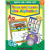 Trace and Learn the Alphabet Write-On Wipe-Off - TCR8218 | Teacher Created Resources | Letter Recognition