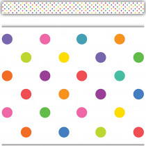 Colorful Dots Straight Border Trim, 35 Feet - TCR8325 | Teacher Created Resources | Border/Trimmer