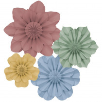 Cottage Charm Paper Flowers, Pack of 4 - TCR8353 | Teacher Created Resources | Accents