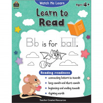 Watch Me Learn: Learn to Read - TCR8407 | Teacher Created Resources | Book: Early Childhood