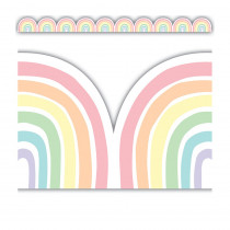 Pastel Pop Rainbows Die-Cut Border Trim, 35 Feet - TCR8431 | Teacher Created Resources | Border/Trimmer