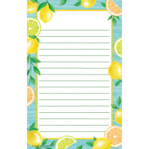 Lemon Zest Notepad, 50 Sheets, 5.25 x 8.5" - TCR8493 | Teacher Created Resources | Note Pads"