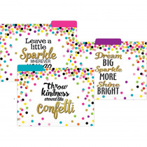 Confetti File Folders, Letter Size, Pack of 12 - TCR8536 | Teacher Created Resources | Folders
