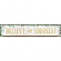 Eucalyptus Believe in Yourself Banner, 8 x 39" - TCR8698 | Teacher Created Resources | Banners"