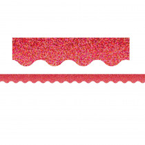Red Sparkle Scalloped Border Trim - TCR8767 | Teacher Created Resources | Border/Trimmer