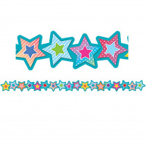 TCR8779 - Stars Die-Cut Border Trim Colorful Vibes in Border/trimmer