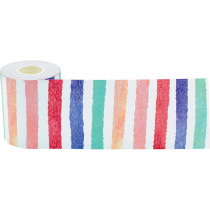 Watercolor Stripes Straight Rolled Border Trim, 50 Feet - TCR8927 | Teacher Created Resources | Border/Trimmer