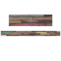 Reclaimed Wood Straight Rolled Border Trim, 50' - TCR8935 | Teacher Created Resources | Border/Trimmer