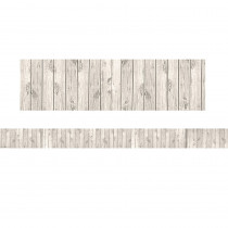 White Wood Straight Rolled Border Trim, 50' - TCR8949 | Teacher Created Resources | Border/Trimmer