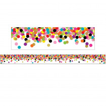 Confetti Straight Rolled Border Trim, 50' - TCR8952 | Teacher Created Resources | Border/Trimmer