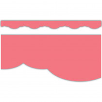 Coral Pink Fancy Scallops Border Trim - TCR9134 | Teacher Created Resources | Deco: Border Trim