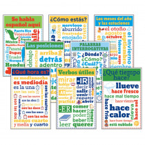 Spanish Chatter Charts, Set of 8 - TCRCC3111 | Teacher Created Resources | Charts