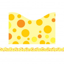 TF-8261 - Yellow Polka Dots Scalloped Trimmer in Border/trimmer