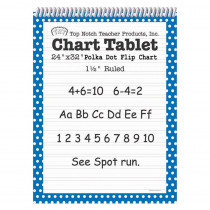 TOP3846 - Polka Dot Chart Tablet Blue 1.5 Ruled in Chart Tablets