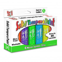 Jumbo Solid Tempera Paint Stick, 6 Neon Colors - TPG645 | The Pencil Grip | Paint