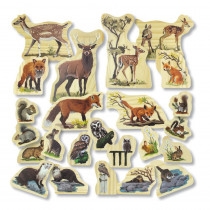 Woodland Animal Families Wooden Characters - YUS0202 | Yellow Door Us Llc | Animal Studies