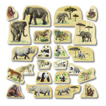 Endangered Animal Families Wooden Characters - YUS0203 | Yellow Door Us Llc | Animal Studies