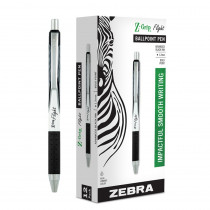 Flight Retractable Ballpoint Pens, Black, Dozen - ZEB21910 | Zebra Pen Corporation | Pens