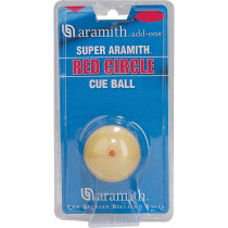 Super Aramith 2 1/4" Cast Phenolic Red Circle Cue Ball