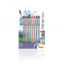 Pentel Arts Slicci 8 Color Pen Set - BG202BP8M 