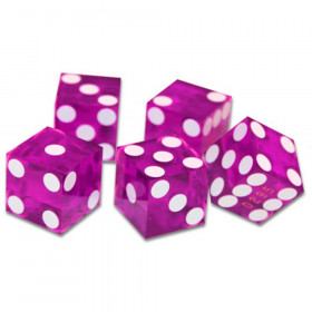 5 Violet 19mm Grade A Precision Dice with Matching Serial #s