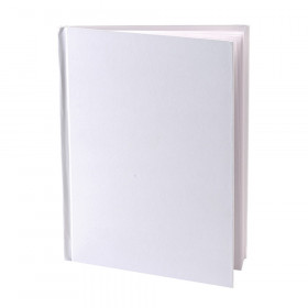 Blank Hardcover Book, White Pages, 5" x 4" Portrait, 14 Sheets/28 Pages