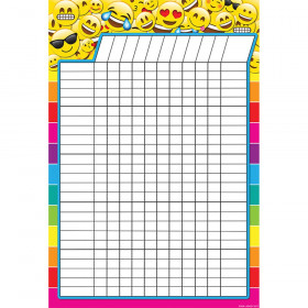 Smart Poly Emoji Incentive Chart, Dry-Erase Surface, 13" x 19"
