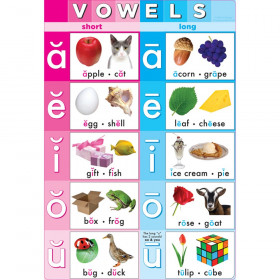 Smart Poly Chart Vowels, 13" x 19"