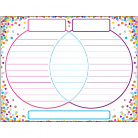 Smart Poly Confetti Venn Diagram Chart, Dry-Erase Surface, 17" x 22"