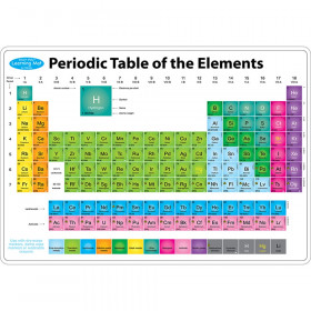 Smart Poly Learning Mat, 12" x 17", Double-Sided, Periodic Table of the Elements