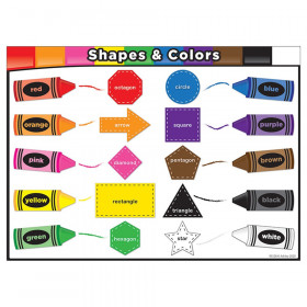 Smart Poly PosterMat Pals Space Savers, 13" x 9-1/2", Shapes in Color