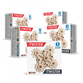 Twister Mini Fidget, 3D Wooden STEM Building Kit, Pack of 5