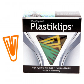 Plastiklips Paper Clips, X-Large Size, Assorted Colors, Pack of 50