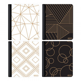 Geometric Composition Book, Assorted Covers, 80 Sheets/160 Pages